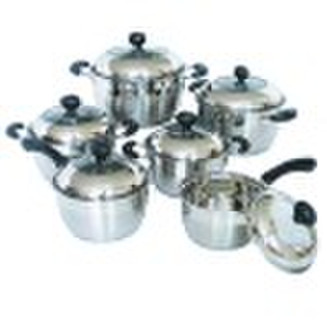 12pc Edelstahl-Kochgeschirr-Set