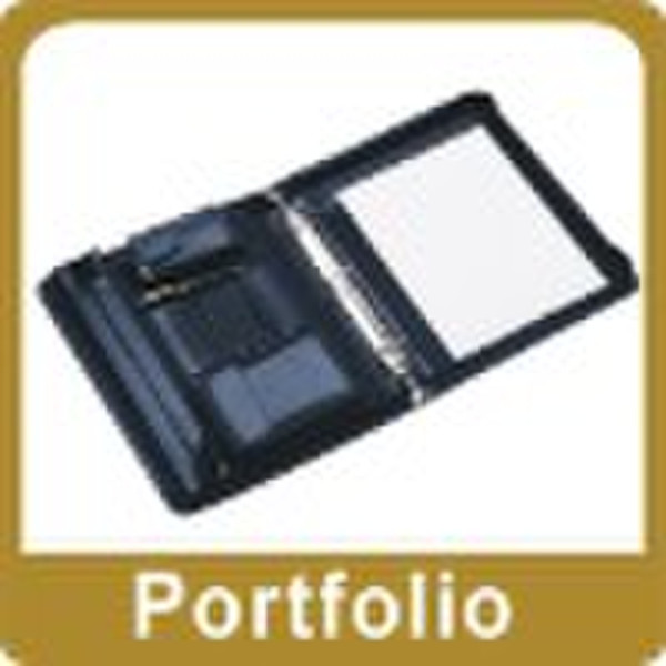 2010 NEW ARRIVAL A4 PU leather portfolio-P66-R