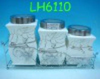 3 pcs of ceramic canister set