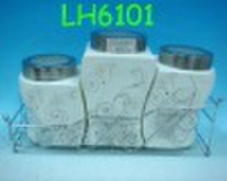 3 pcs of ceramic canister set