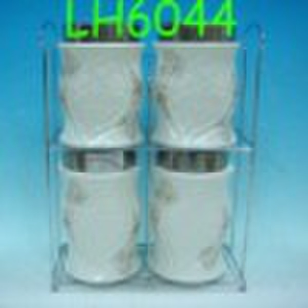 4 pcs of  ceramic canister set