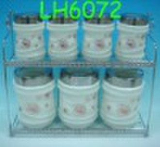 7 pcs of ceramic canisters/storage jar/kitchenware