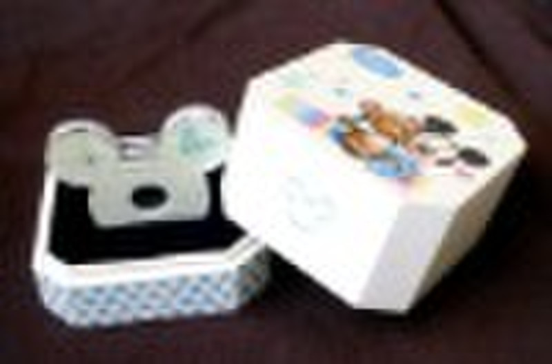 White wood Gift coin box  (packing box, beauty box