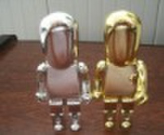 New golden And silvery Robot U dish(Plastic Materi