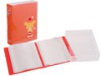photo album with clear case