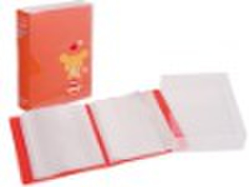 photo album with clear case