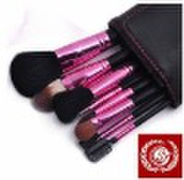 SY-1069 pink & black makeup brush set