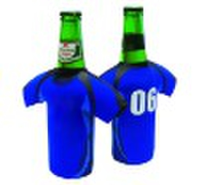 Soccer style jersey bottle cooler