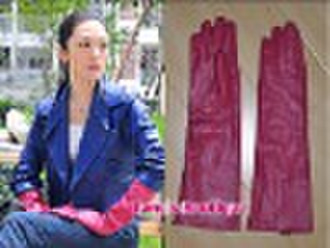 Wholesale 50CM Dark Pink Sheep Leather Opera Glove