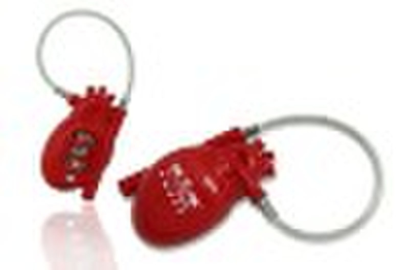 Heart Shaped Cable Lock/Combination Lock/Number Lo