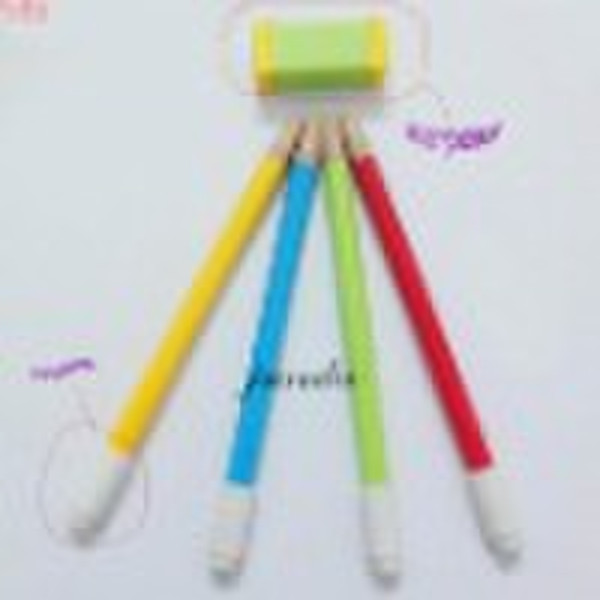 2mm lead imitating wooden pencil with eraser and s