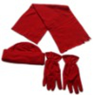 Fleece set ( scarf/;hat/gloves)