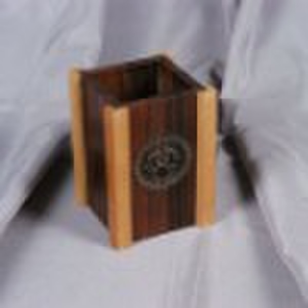 wooden pen holder