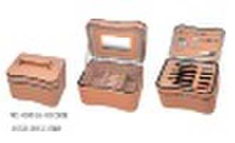 leather metal-framed manicure sets,pedicure set an