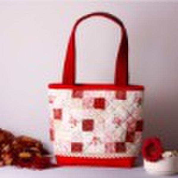 [100%handmade]-Red rose woman's shoulder bag