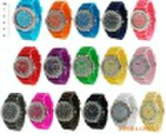 fashion  luxury strass  silican watch