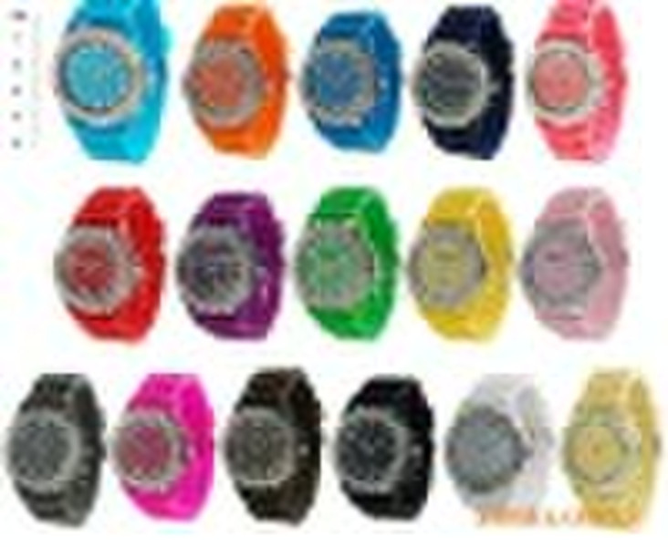 fashion  luxury strass  silican watch