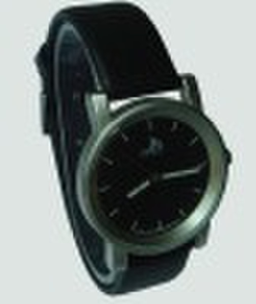 Promotional gift watch with leather strap