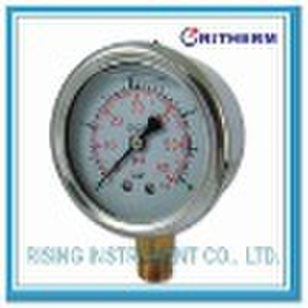 Liquid filled pressure gauge