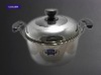 Stainless steel pot with double bottom