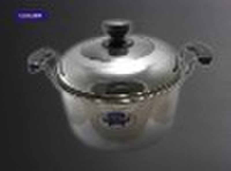 Stainless steel pot with double bottom