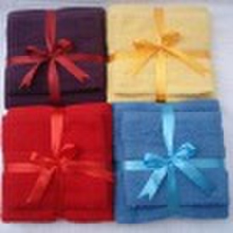 100%  cotton plain gift towel set