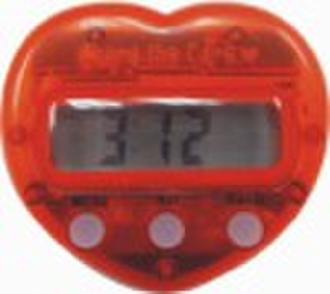 Newest 4-in-1 heart shape Pedometers,fitness item,