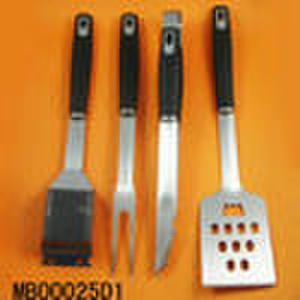 TURNER,TONG,FORK,3PCS STAINLESS STEEL BBQ SET/TOOL