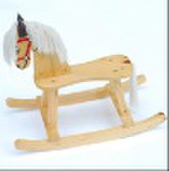 the wooden baby rocking horse