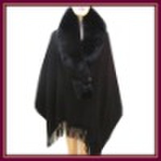 Silk-stocking fox fur shawl