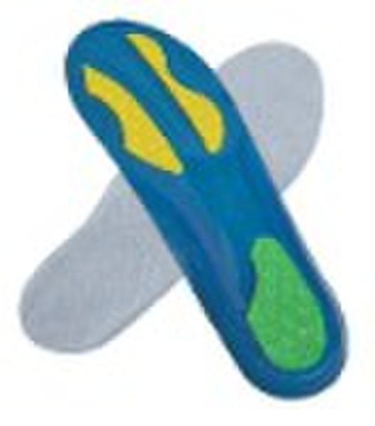 Tri-color gel insole