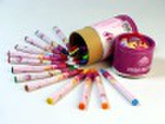 24pcs small crayons in paper tube