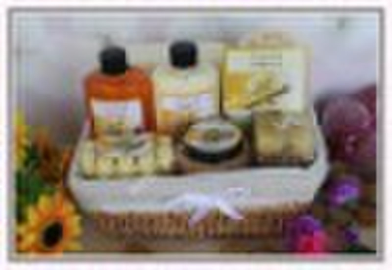 Vanilla Basket Beauty Bath Set 9pcs