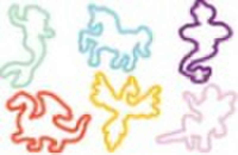 silicone crazy shape rubber bandz