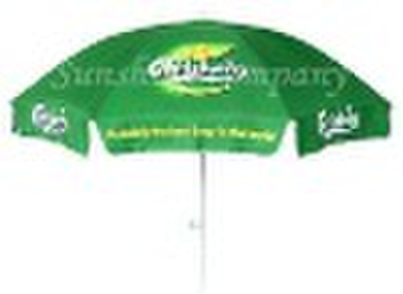 advertising beach umbrella