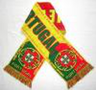 Acrylic Woven jacquard fan scarf & Soccer scar