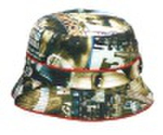 Printed cotton Bucket hat & Bucket cap & S