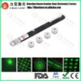 green laser pointer pen with 5 caps