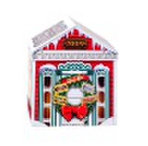 House shaped tin box