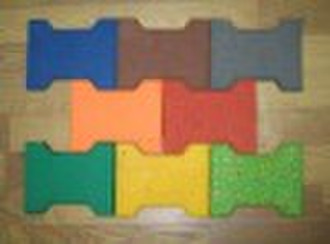 Dogbone rubber Pavers interlocking rubber pavers