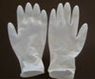 lightly-powdered latex examination gloves