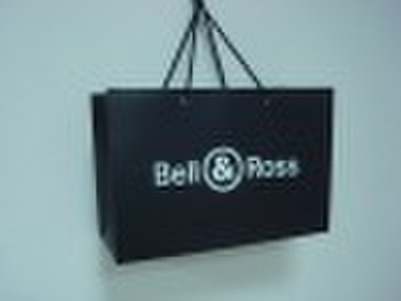 Paper carrier bag with cotton rope handle -- large