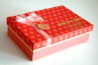 Red gift paper box