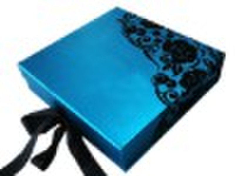 Flocking foldable box