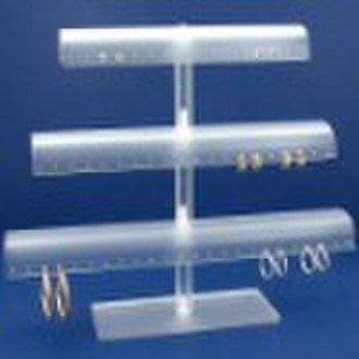 White Acrylic Tree T-Bar 60 Pair Earring Display (