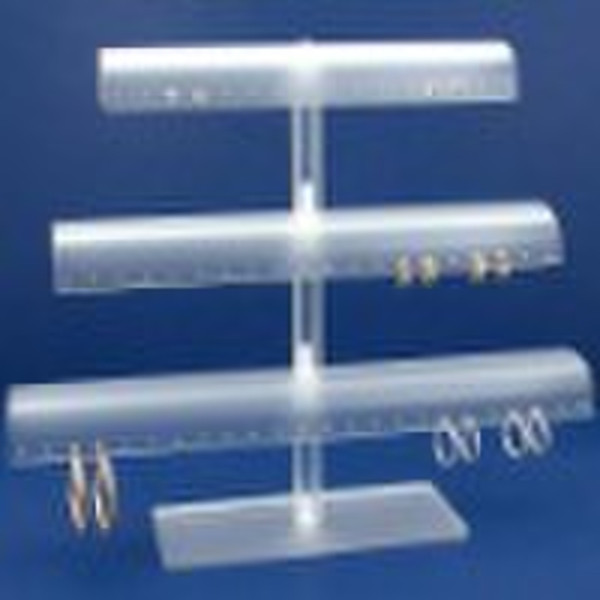 White Acrylic Tree T-Bar 60 Pair Earring Display (