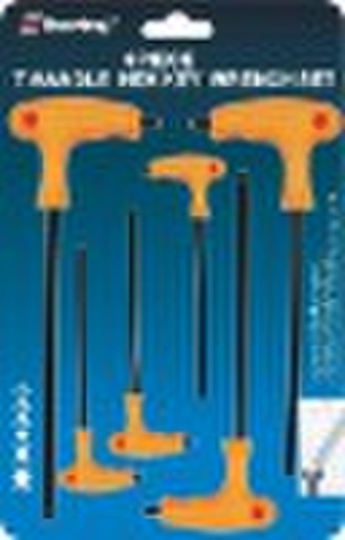 6pc T-Handle Hex Key Set