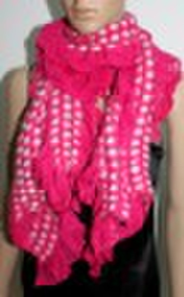 JDZ-112_02# : fashion scarf with soft ball pattern