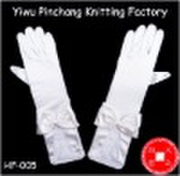 white satin glove, nice bridal glove