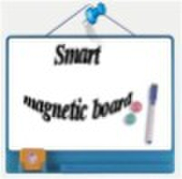 Magnetic board with plastic frame